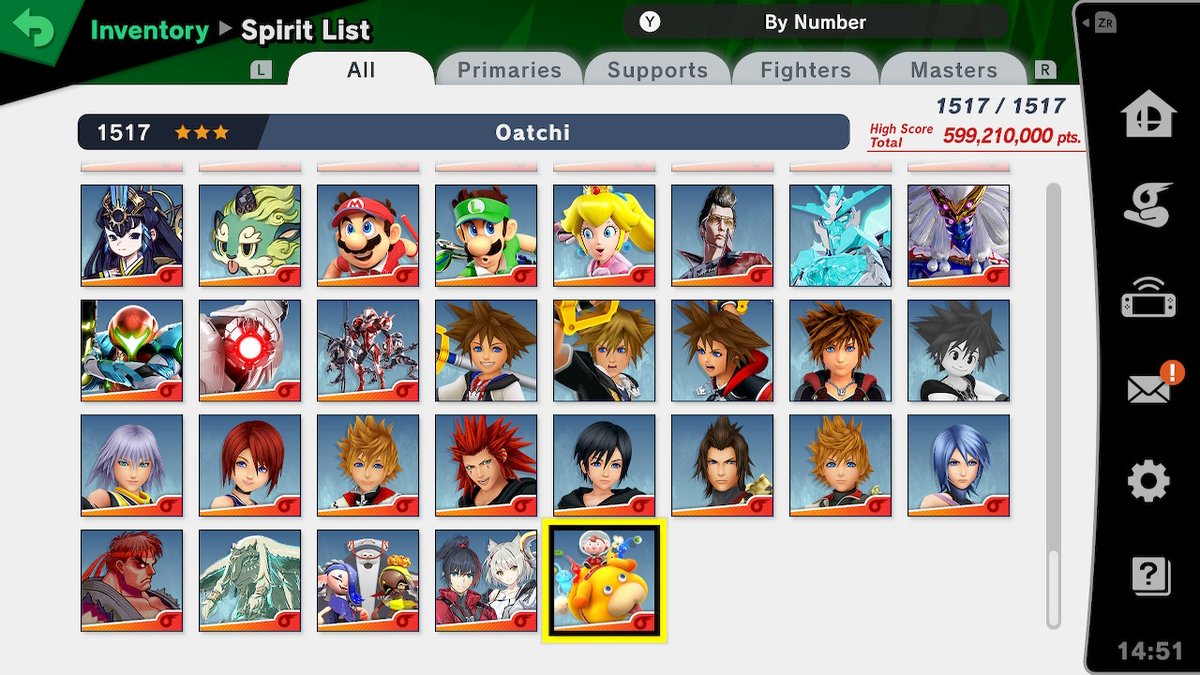 #SmashBros #NintendoSwitch Got the Spirit List spiritless again, didn't expect any new spirits to be released but it's cool they did