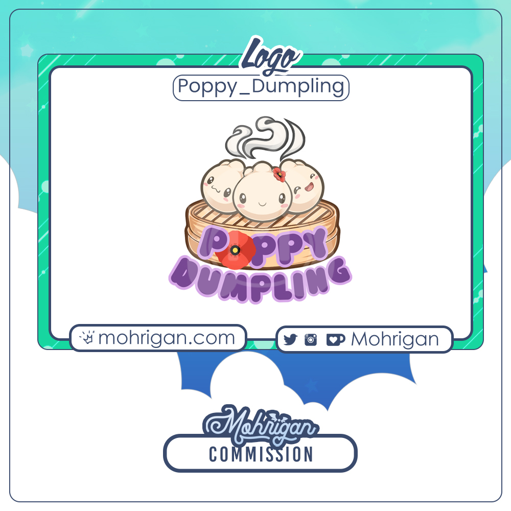 Logo done for the awesome @Poppy_dumpling Commissions: OPEN! #kawaii #dumplings #commissionsopen #commission
