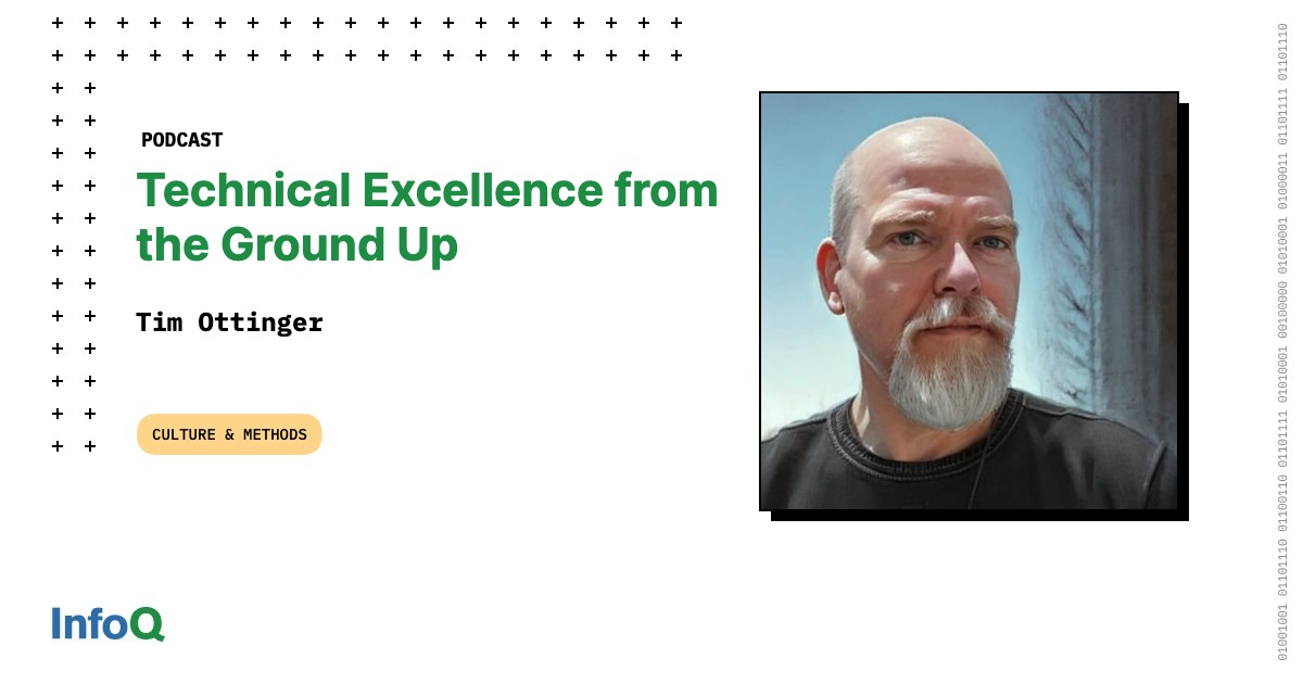 🎙️ InfoQ Podcast: "#TechnicalExcellence from the Ground Up".

👉 In this podcast <a href="/shanehastie/">Shane Hastie</a>, Lead Editor for Culture &amp; Methods spoke to <a href="/tottinge/">Tim Ottinger</a> from Industrial Logic about ensemble programming, technical excellence &amp; the future of programming: bit.ly/41Ubiu4

#Agile