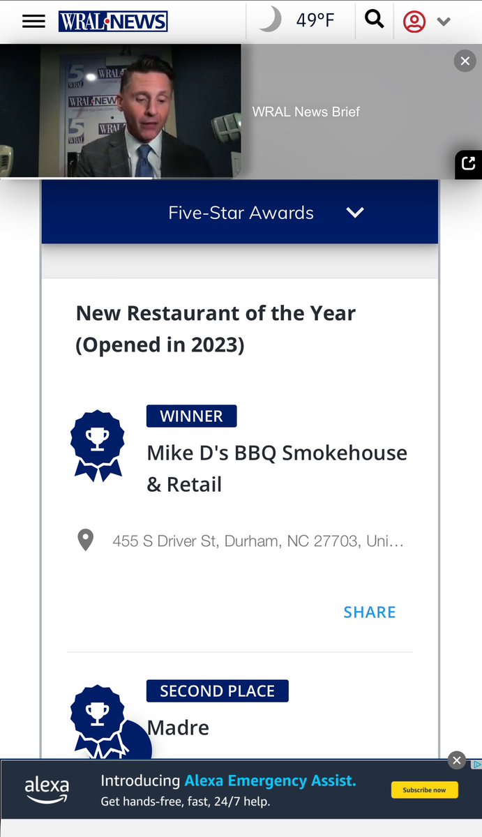 After winning Best New BBQ in NC from <a href="/EaterCarolinas/">Eater Carolinas</a> we found out today in the <a href="/WRAL/">WRAL NEWS in NC</a> Voters Choice Awards we won for New Restaurant of the Year! #BBQ #awardwinning #throwsomedsonit