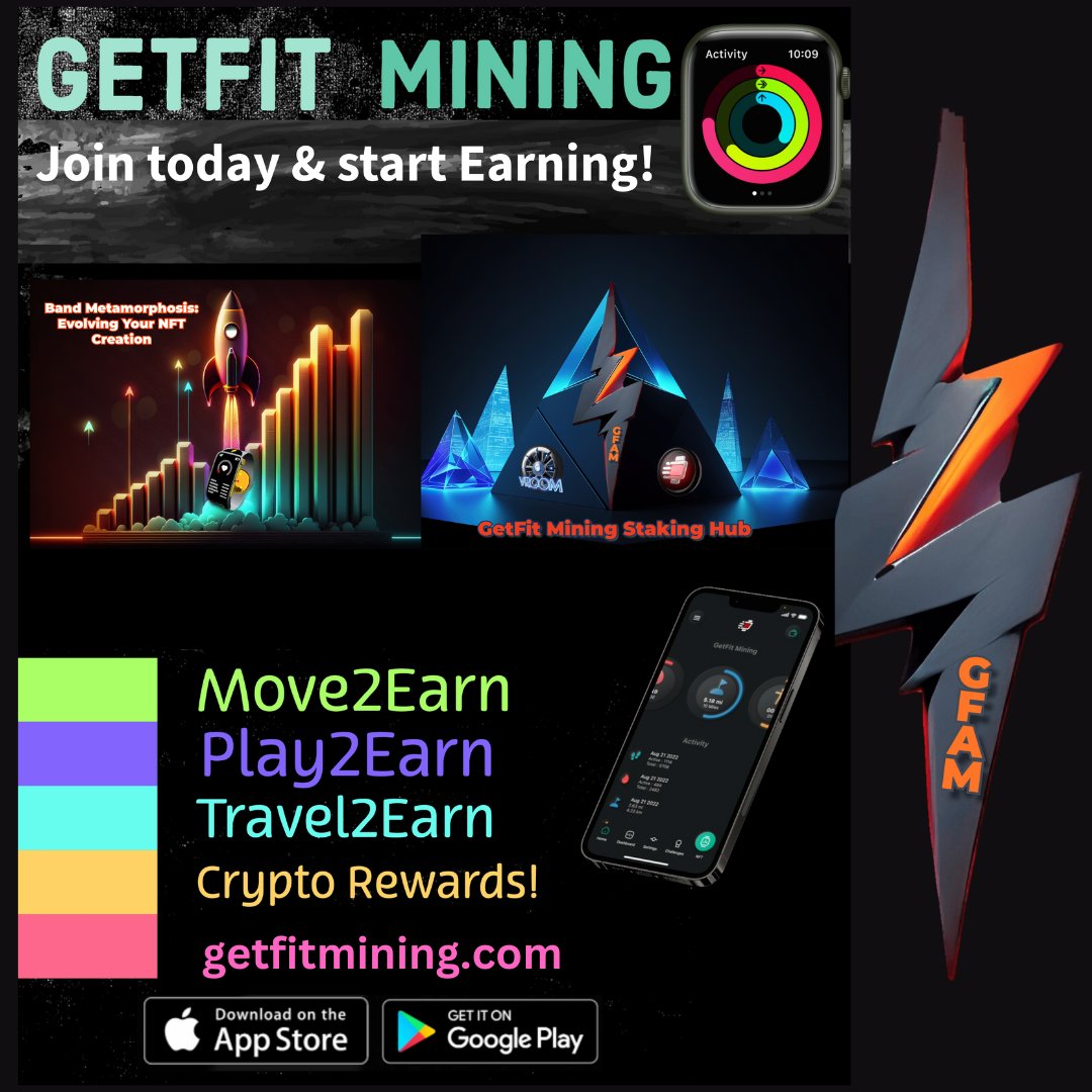 GetFitMining's tweet image. What if you could earn money while doing the things you already love? With GetFit Mining, you can! 🏃‍♂️📷#cryptomining #passiveincome #earnwhileyoumove #fitness #Cryptocurency
