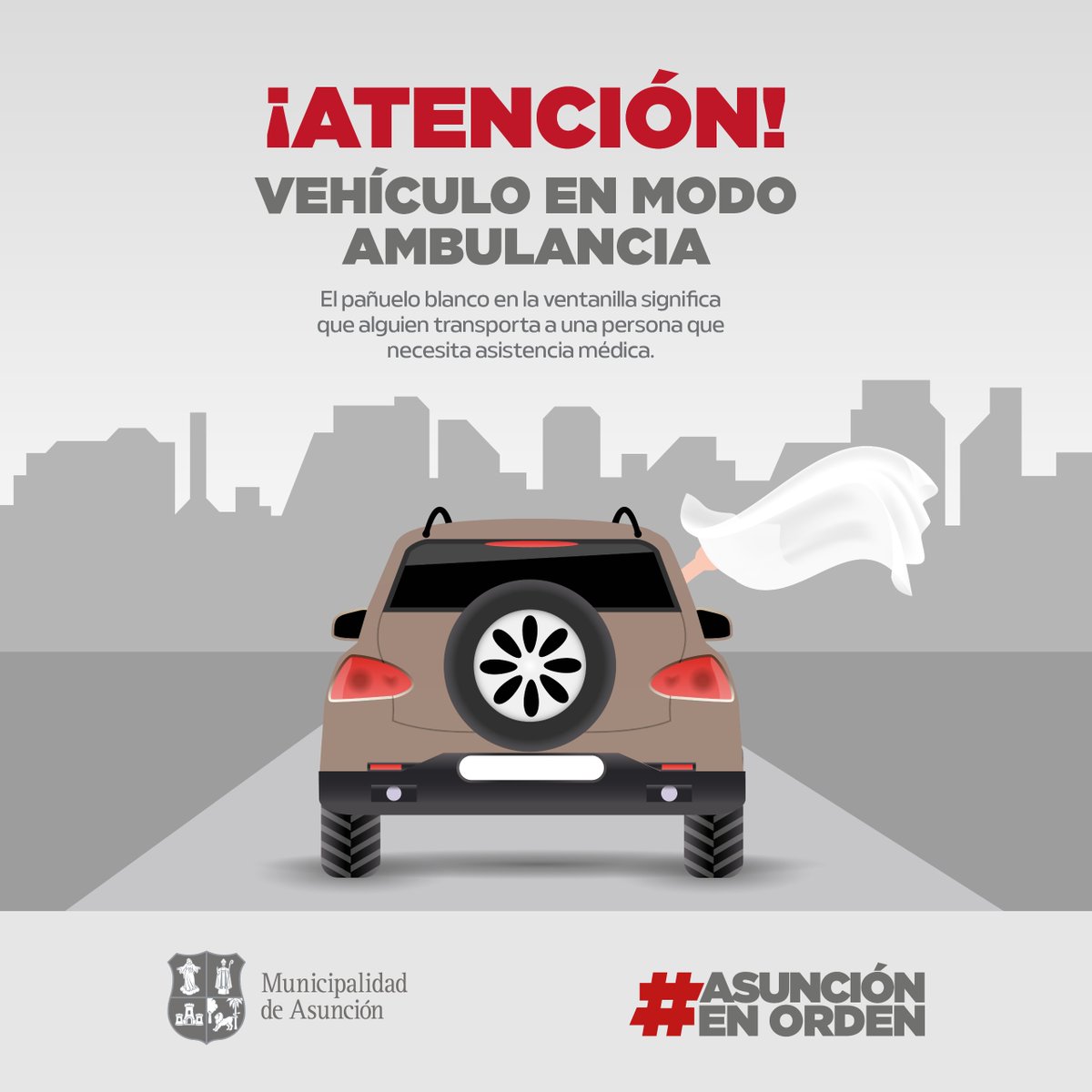 Si ves un vehículo con un pañuelo o alguna tela de color blanco en la ventanilla, significa que está en modo ambulancia. ¡CEDÉ EL PASO!
Es muy importante prestar atención en el tráfico y actuar correctamente en este tipo de situaciones críticas. ¡Tu acción podría salvar una vida!