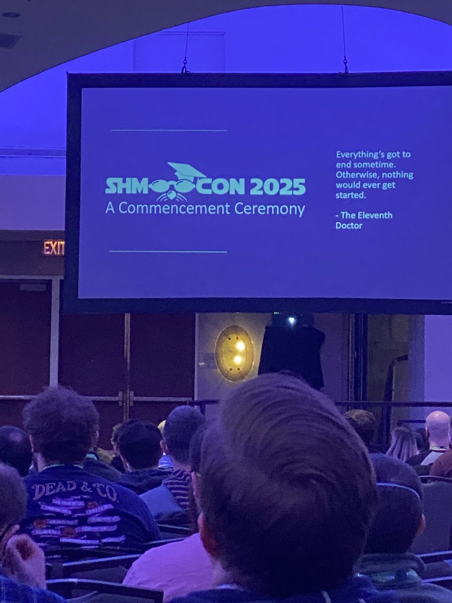 Holy cow… Heidi and Bruce just announced next year will be the last @Shmoocon.  

This is not a “DEFCON is canceled”rumor.  😥