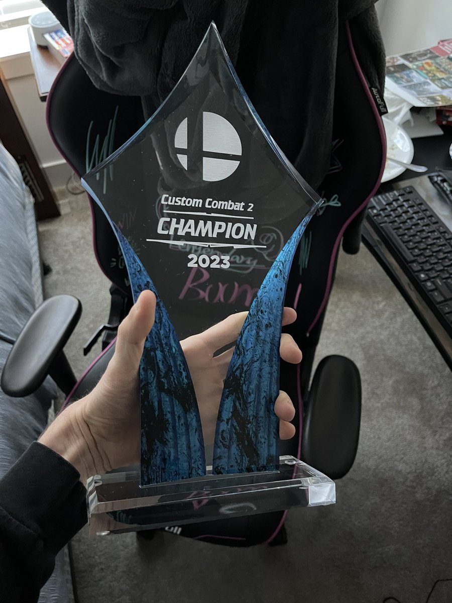 Happy to announce Custom Combat 2 is January 21st 6 PM EST! 8 broken modded versions of characters in Smash Ultimate will each be represented by one player in an invitational bracket, and the winner walks away with this trophy! This was supposed to happen last year but life has