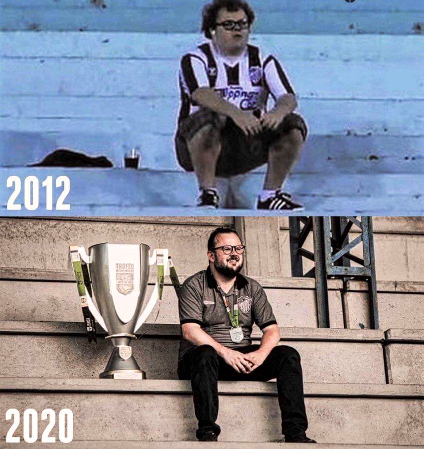 In 2012, Tiago Rech was the only fan in the Santa Cruz stadium. They had just lost 4-1 to Gremio. That image went viral all over the world, and he earned the ‘superfan’ status.

Years later the team offered him a job, and he started working at the club. In 2018, he climbed the