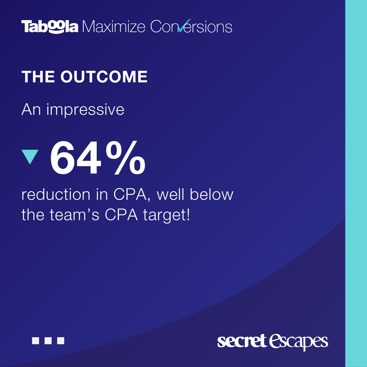 taboola's tweet image. 🚀  Just like @Secret_Escapes, you can win big with #TaboolaMaximizeConversions: our performance-driven bidding strategy. Just set your budget, and let our algorithm handle the rest! 📈

Learn more: ow.ly/wSx050QpgcF

#DigitalAdvertising #BiddingStrategy #AdvertisingTips