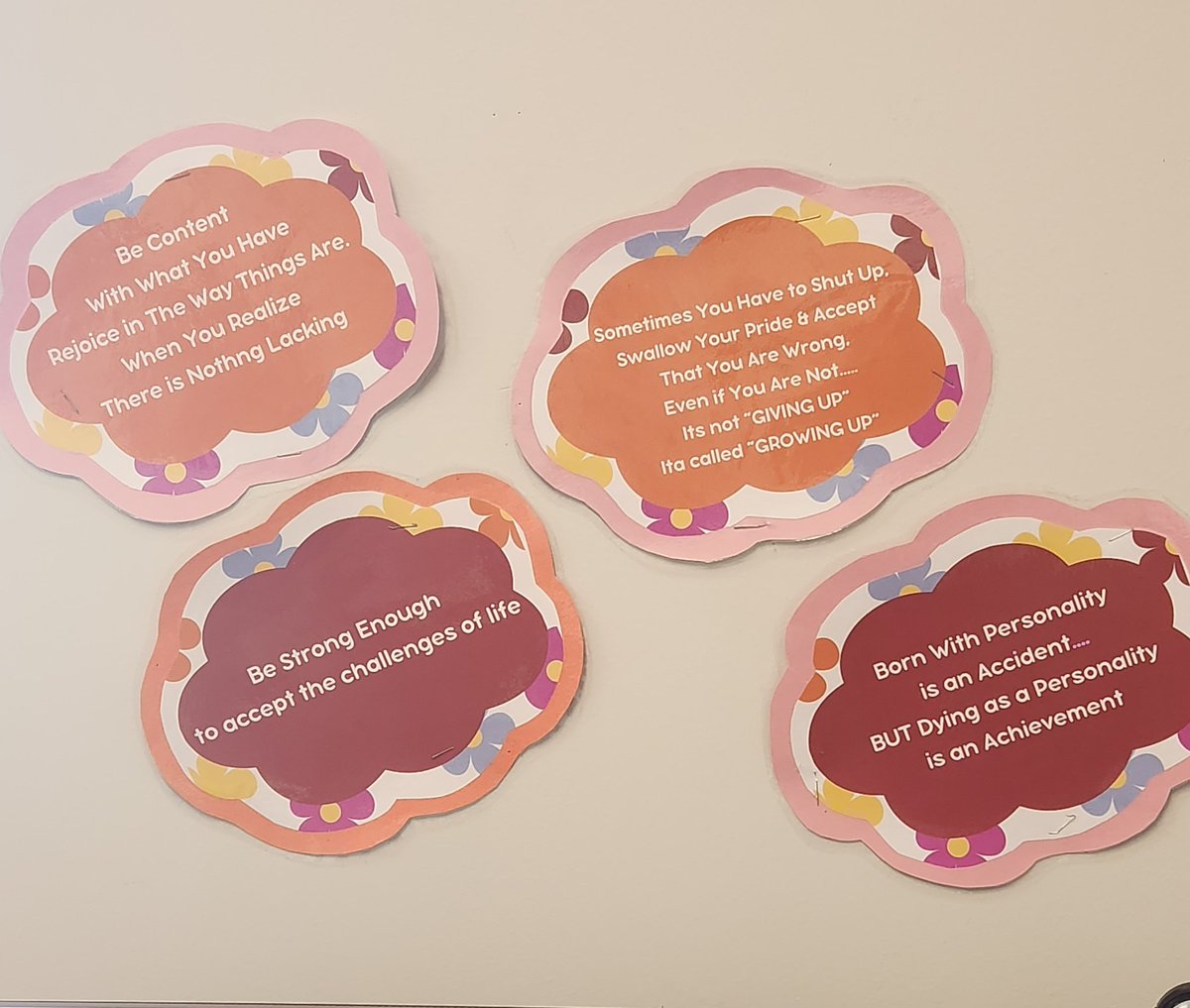 As I sat with one of the leaders at at campus and took in her wisdom I noticed this on her wall. Maybe you too can appreciate these, food for thought. I'm similar to a sponge 😉.