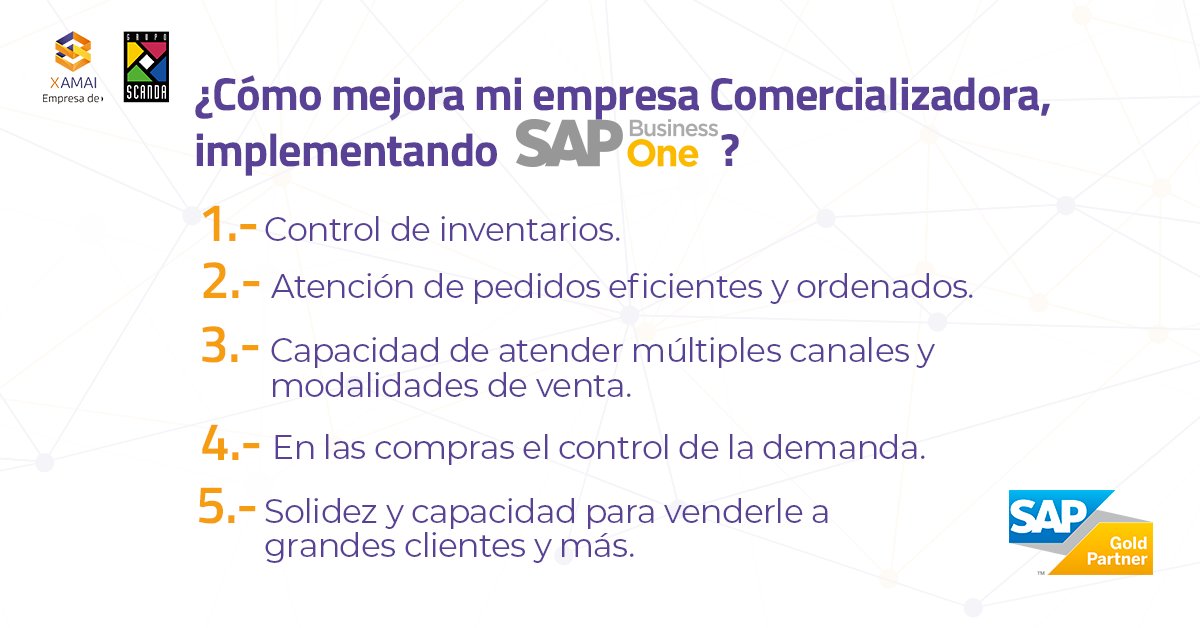 Para que tu empresa destaque entre las demás comercializadoras, necesitas implementar SAP Business One y aquí te daremos  5 razones principales para hacerlo💻📦... ¿Te animas?
