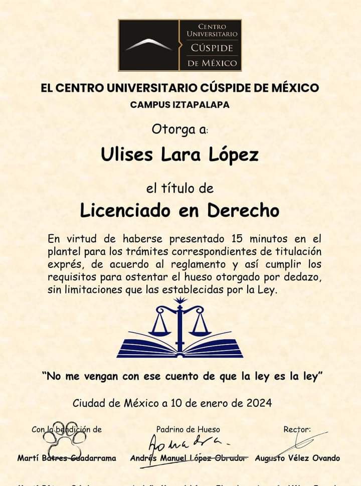 oskarcazarez's tweet photo. @lopezdoriga https://t.co/9TovZHmbGT