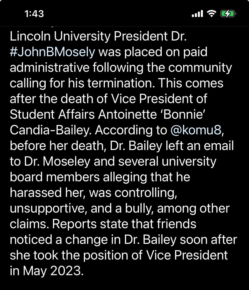 THIS BASTID GOT PAID LEAVE FOR CAUSING THE DEATH OF A FINE EDUCATOR ITS NOT OVER!!  Call 573-681-5000 / email pasleyv@gmail.com curators@lincolnu.edu #hbcu #FireMoseley