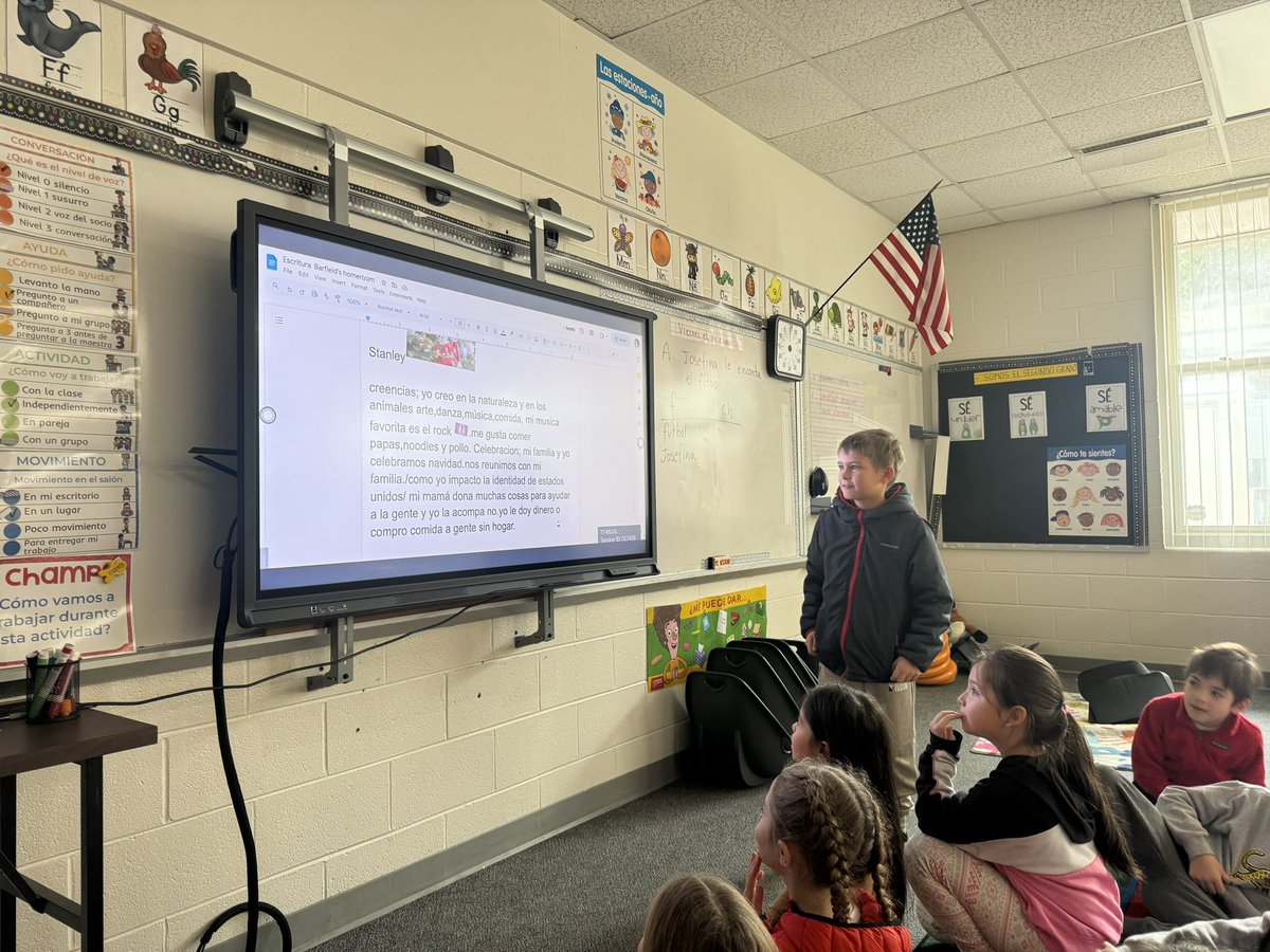 SuNegroni's tweet photo. Social studies 

Impressive to witness students confidently presenting their cultural work! 
#onechatham #north_chatham https://t.co/ffunFQBJNb