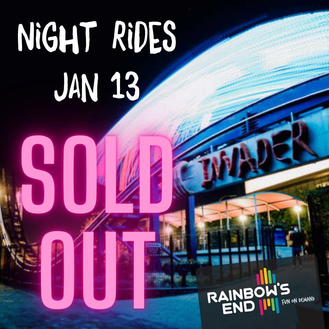 ***NIGHT RIDES JAN 13 - SOLD OUT***
Remember to always book online in advance for Night Rides to avoid disappointment!
PSA - Beware people onselling tickets - they are scammers and will be blocked