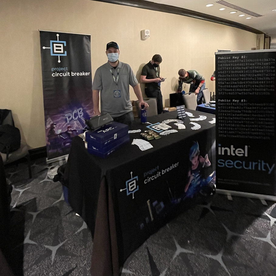 The #ProjectCircuitBreaker team is at #SchmooCon with a little CTF and great prizes! Come meet our team and learn about what’s to come. Learn more at intel.ly/4aUEhlB