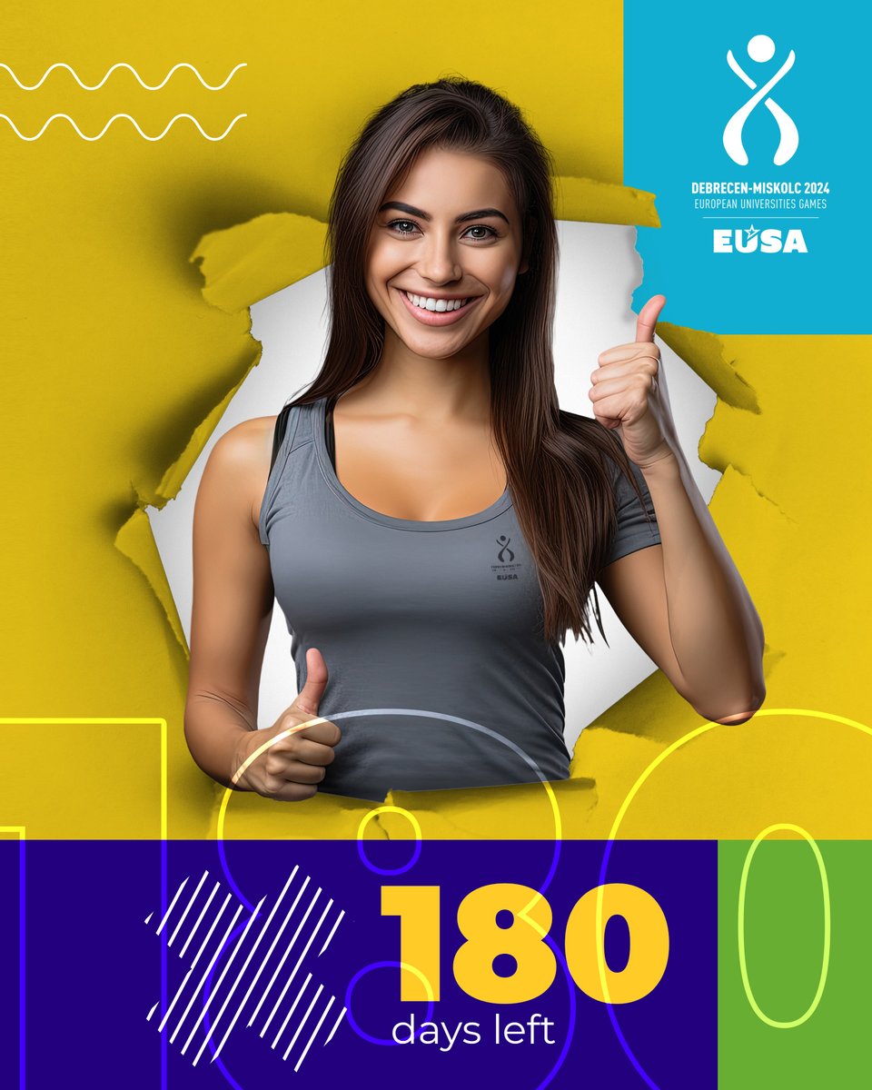 180 days and we'll see you in Debrecen and Miskolc!

Apply before the 1st of February to secure your spot! Visit eug2024-registrations.eusa.eu , be part of the adventure and provide a lifetime opportunity to your students.  
#eug2024 #morethangames
