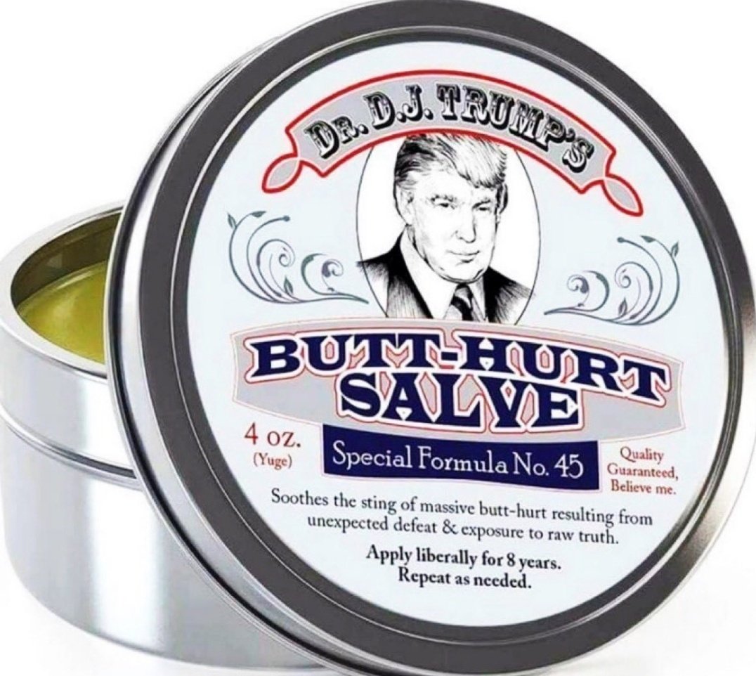 LR_Cadyz's tweet photo. @simonateba @RepRaskin "We demand @RepRaskin return his salary for the last 7yrs- for wasting American taxpayers' money on his obsession with Trump and not doing his job. Also,  we will provide this large tub of salve for free. Apply liberally. "
Signed : American Taxpayers https://t.co/PfLOwQQCLv