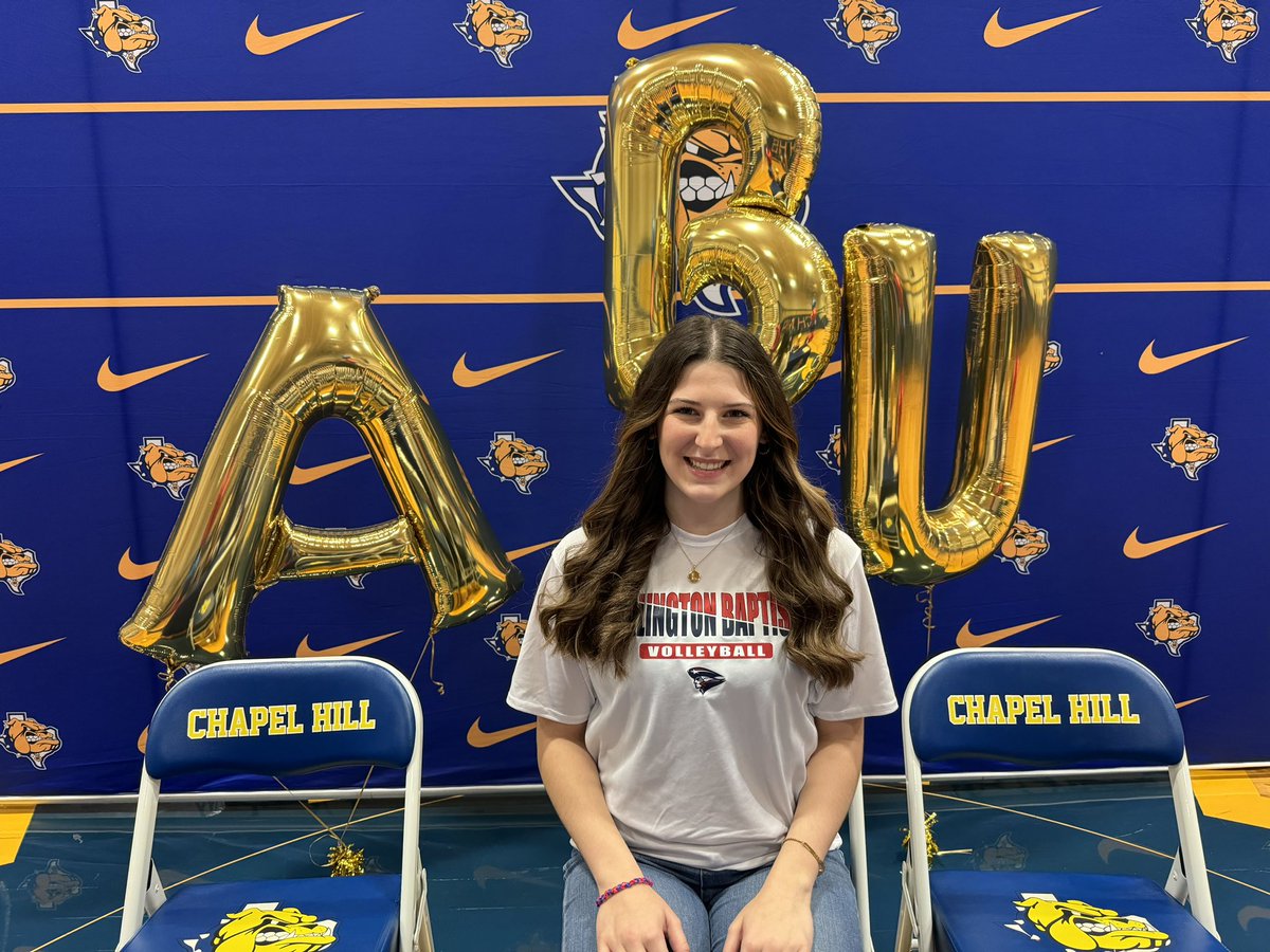 BrandonOSports's tweet photo. Chapel Hill’s Landry Binning (@landry_binning) signs to play volleyball at Arlington Baptist. @abuvolleyball @chill_vb1 @etfinalscore https://t.co/FW1InqTXZW