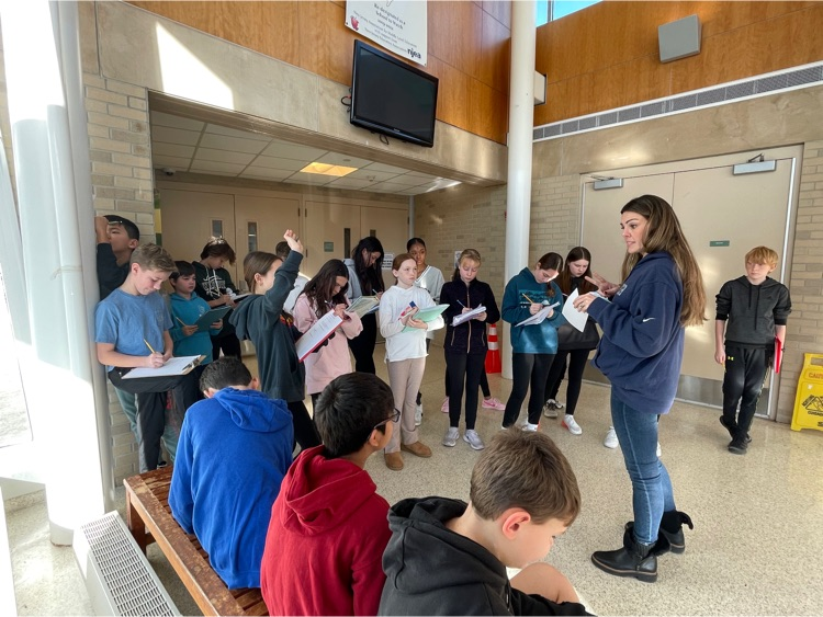 wyckoffschools's tweet photo. Language Arts students in Ms. Charles' class acted  as roving reporters today, interviewing staff and peers to learn more about newsworthy events at EMS. Thank you to all who participated! #teamonederful #roving reporters @Team1EMS https://t.co/wRvUw3nwIA