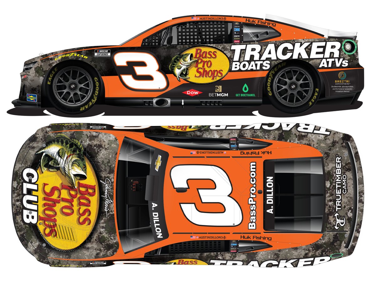 Lionel_Racing's tweet image. About to be looking cool in Camo 😎

Pre-orders are now open for the No. 3 Austin Dillon Bass Pro Shops die-cast! 

➡️ bit.ly/AllDiecast