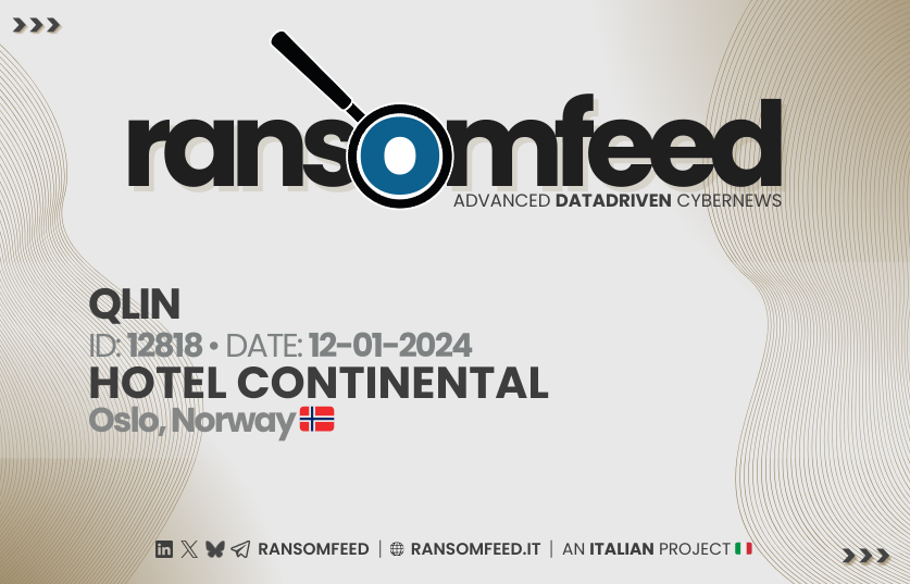 🚨 Hotel Continental
🌍 ransomfeed.it/index.php?page…

Please remember these simple rules:
- no business is allowed on site
- assisting excommunicado members is prohibited
- only one currency is accepted 
- once sworn,  a blood oath must be carried out

#ransomfeed #security #infosec