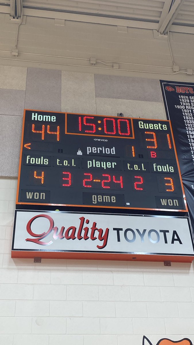 loss tonight 44-31 we’ll get them next time