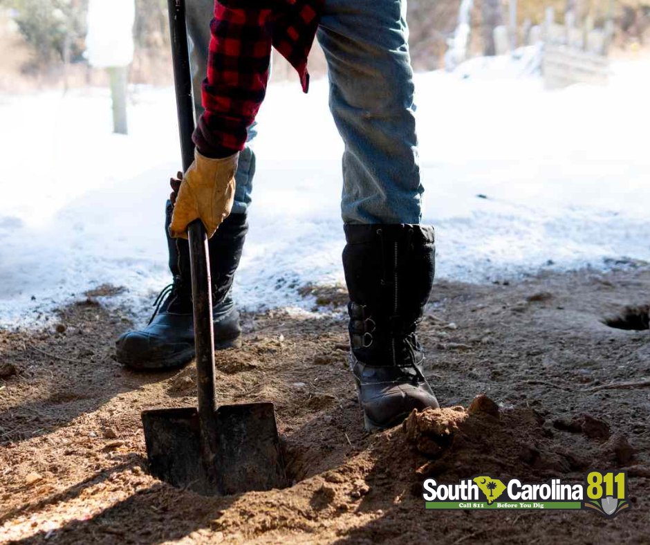 Digging is fun in any weather! But, as always, remember to call 811 or visit sc811.com at least three days before digging. Do your part to PREPARE, PREVENT, and PROTECT! #EveryDigEveryTime #fhnga