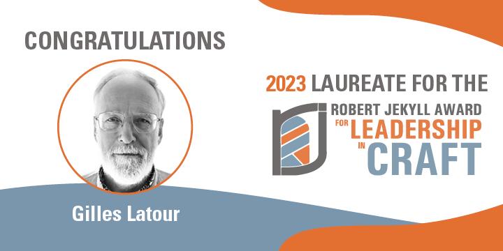 Congratulations, Gilles Latour, on this well-deserved recognition of your outstanding contributions and dedication to the advancement of the Canadian craft sector! 

🏆 canadiancraftsfederation.ca/2023-laureate-…