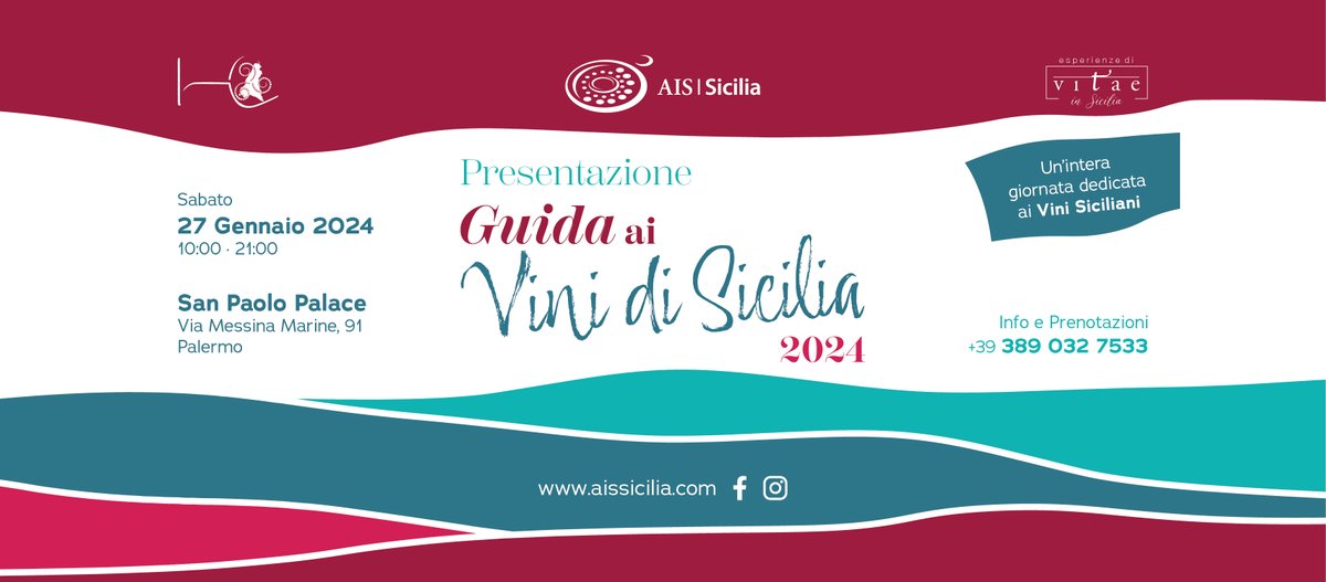 Il primo evento firmato AIS Sicilia del 2024. venite a trovarci a Palermo presso il San Paolo Palace Hotel!

Se siete operatori di settore e/o giornalisti potete accreditarvi a questo link aissicilia.com/accrediti/
maggiori info qui 👉 aissicilia.com/in-evidenza/pr…