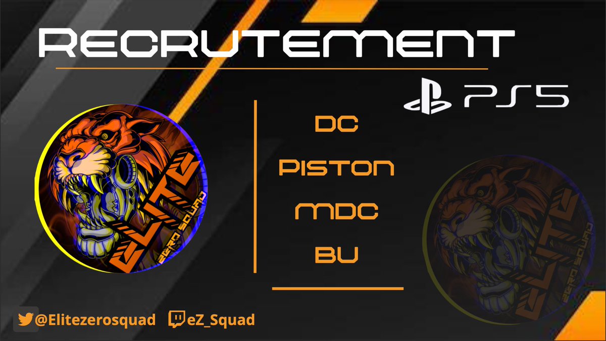 🟠 eZ Squad 🔵
 
‼️Finalise son recrutement pour finaliser son effectif ‼️ 

Compétition jouées : 
VPG 🇫🇷 Ligue 5 
EFA 🇫🇷 Premium
VPG 🇪🇺 Ligue 6 
Santa 🇫🇷
 
Contact : <a href="/BadassStm/">Maitre_Natsu</a> <a href="/ElitezeroSquad/">Dark wolfs</a> <a href="/xKiks__/">xKiks__</a> 

❤️&amp;🔁 Apprecié