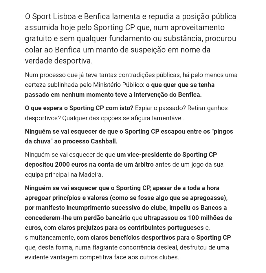Benfica bem