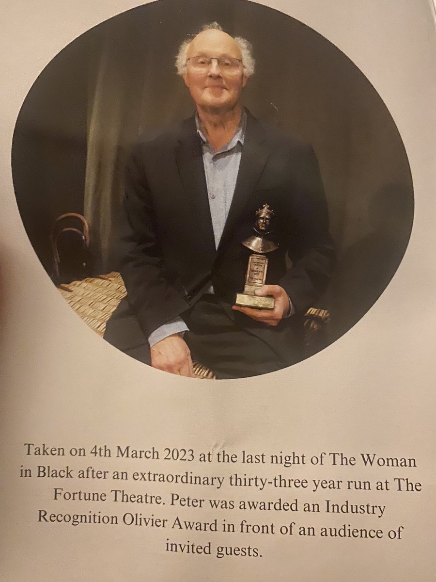 Today I attended a celebration of the life of Woman in Black producer Peter Wilson, on what would have been his birthday. It was a moving, emotional afternoon filled with tributes, love & laughter for someone so clearly adored by everyone who knew him. An honour to be there.