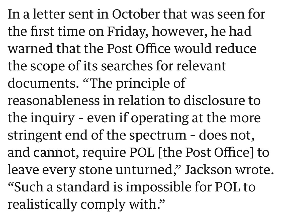 Andrew Collier (@andrewcollier) on Twitter photo Freudian slip from the Post Office’s lawyer in this piece by <a href="/danielboffey/">Daniel Boffey</a> - the problem is exactly that they have left every stone unturned… theguardian.com/uk-news/2024/j… Freudian slip from the Post Office’s lawyer in this piece by <a href="/danielboffey/">Daniel Boffey</a> - the problem is exactly that they have left every stone unturned… theguardian.com/uk-news/2024/j…