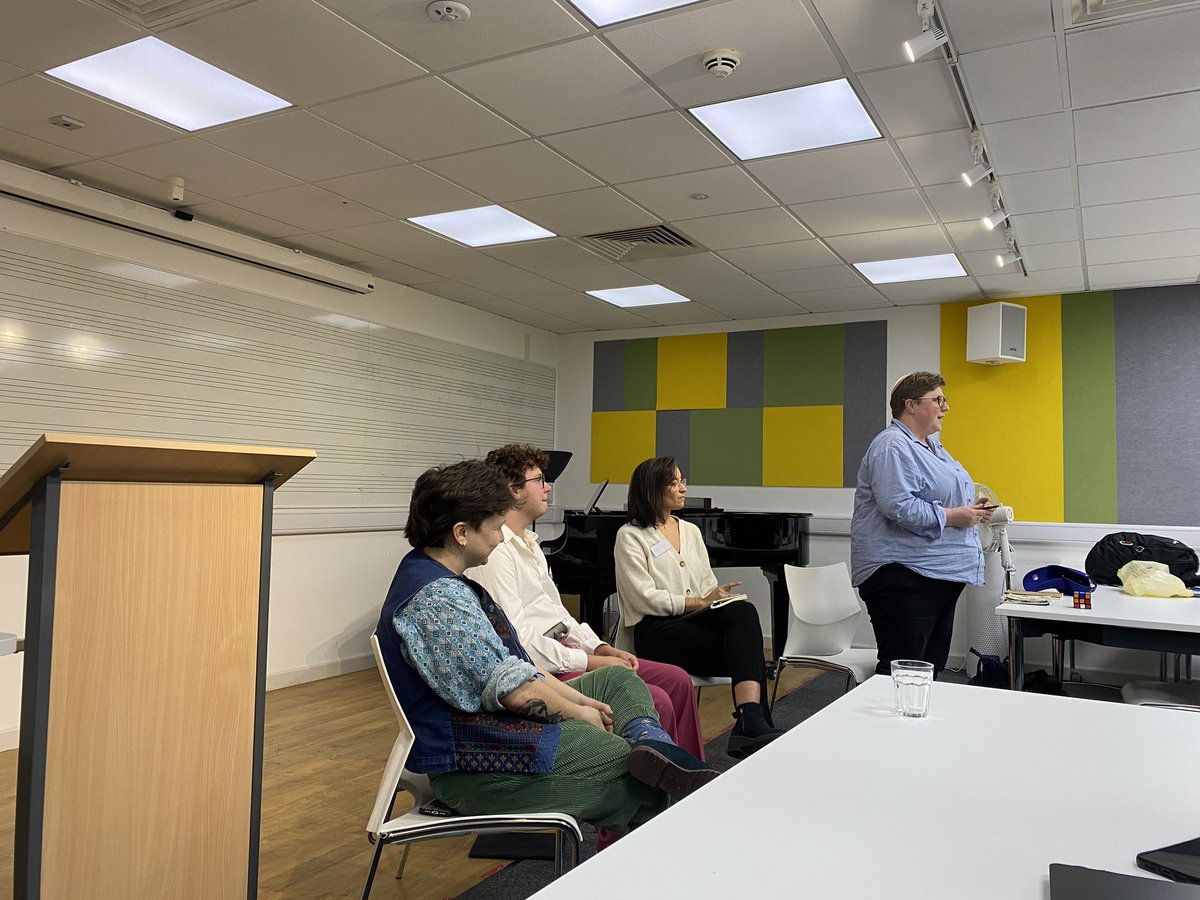 Vital discussions taking place in this afternoon’s EDI working group with thanks to our panel: Lilian Holland, <a href="/ba_southwick/">Emory Southwick</a>, <a href="/genevievearkle/">Dr Genevieve Arkle</a> and <a href="/freya_jarman/">Dr Freya Jarman</a>. 

Great to see so many people in attendance.

<a href="/royalmusical/">RMA</a> <a href="/bfeadmin/">BFE</a> <a href="/cardiffunimusic/">Cardiff University School of Music</a> #RMAStudent