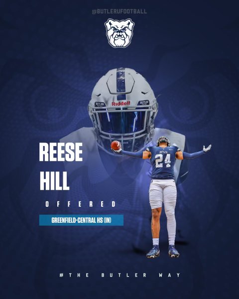 Reese Hill (@reesehill73) on Twitter photo After a great conversation with <a href="/CoachSiwicki/">ADAM SIWICKI</a> , I am blessed to have received my first D1 offer from <a href="/ButlerUFootball/">Butler Football</a> !
@CoachU_BU <a href="/Coach_ABarr/">Alex Barr</a> @jalenmoss5 <a href="/PrepRedzoneIN/">Prep Redzone Indiana</a> <a href="/IndianaPreps/">Indiana Preps</a> <a href="/IndyWeOutHere/">IndyWeOutHere ‼️</a> <a href="/Bryan_Ault/">Bryan Ault - Midwest Scout</a> <a href="/Wishbone_Hero/">Travis Nolting</a> <a href="/ball_coach23/">Bill Roberts</a> <a href="/William_Coonce/">William Coonce</a> After a great conversation with <a href="/CoachSiwicki/">ADAM SIWICKI</a> , I am blessed to have received my first D1 offer from <a href="/ButlerUFootball/">Butler Football</a> !
@CoachU_BU <a href="/Coach_ABarr/">Alex Barr</a> @jalenmoss5 <a href="/PrepRedzoneIN/">Prep Redzone Indiana</a> <a href="/IndianaPreps/">Indiana Preps</a> <a href="/IndyWeOutHere/">IndyWeOutHere ‼️</a> <a href="/Bryan_Ault/">Bryan Ault - Midwest Scout</a> <a href="/Wishbone_Hero/">Travis Nolting</a> <a href="/ball_coach23/">Bill Roberts</a> <a href="/William_Coonce/">William Coonce</a>