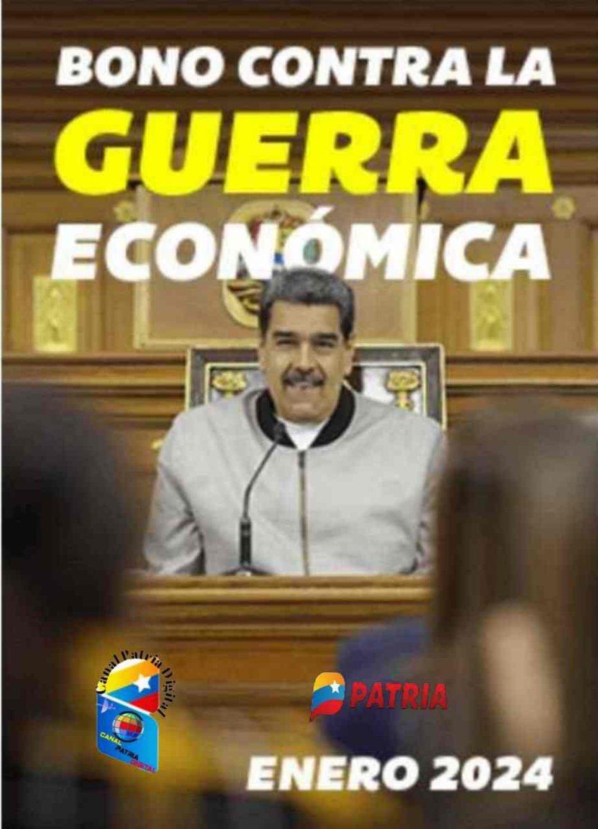 🔴 #AHORA

💳 Inicia la entrega del Bono Contra la Guerra Económica (Enero 2024) a través del Sistema  <a href="/CarnetDLaPatria/">Carnet de la patria</a>, para los trabajadores del sector público.

✅ MONEDERO PATRIA: CREDITO por Bs 1.440,00 Bs .

#VenezuelaHumanaYPatriota