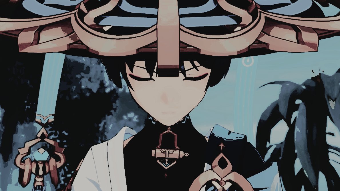 sacredweep's tweet photo. 〝  if  there's  no  reason  for  you  to  come,  then  don't  come.  just  as  i'm  not  a  jester  to  sumeru,  i'm  not  one  to  you  too.  i'll  get  going  now,  then.  〞 https://t.co/k7zuR1qA5K