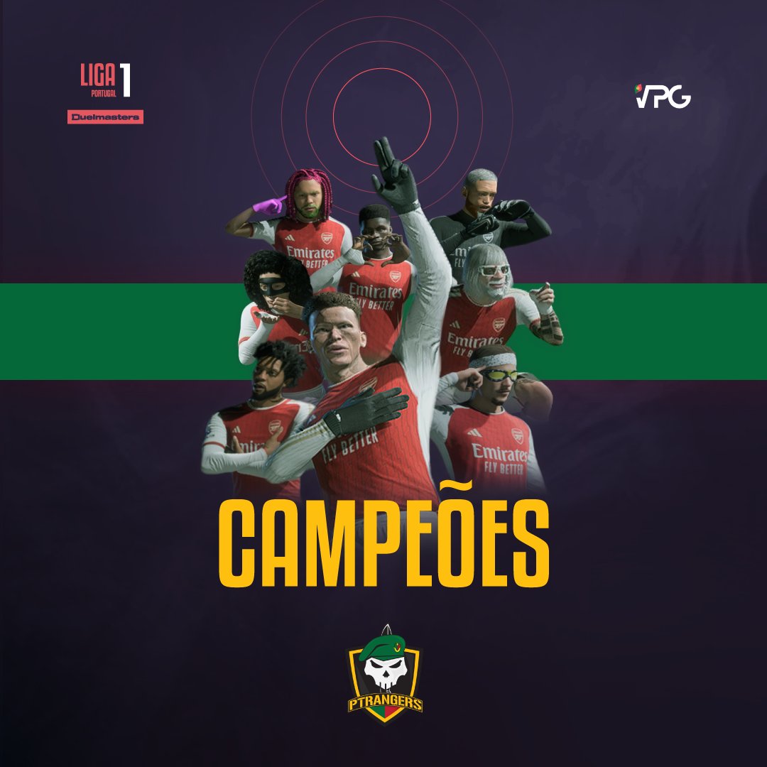 Os <a href="/ptrangers_club/">Portuguese Rangers eSports Club</a> são os grandes vencedores da primeira época da <a href="/DuelmastersGG/">Duelmasters.io</a> VPG Liga 1 Portugal 🏆
Uma liga disputada até à última jornada onde todos os pontos foram decisivos.