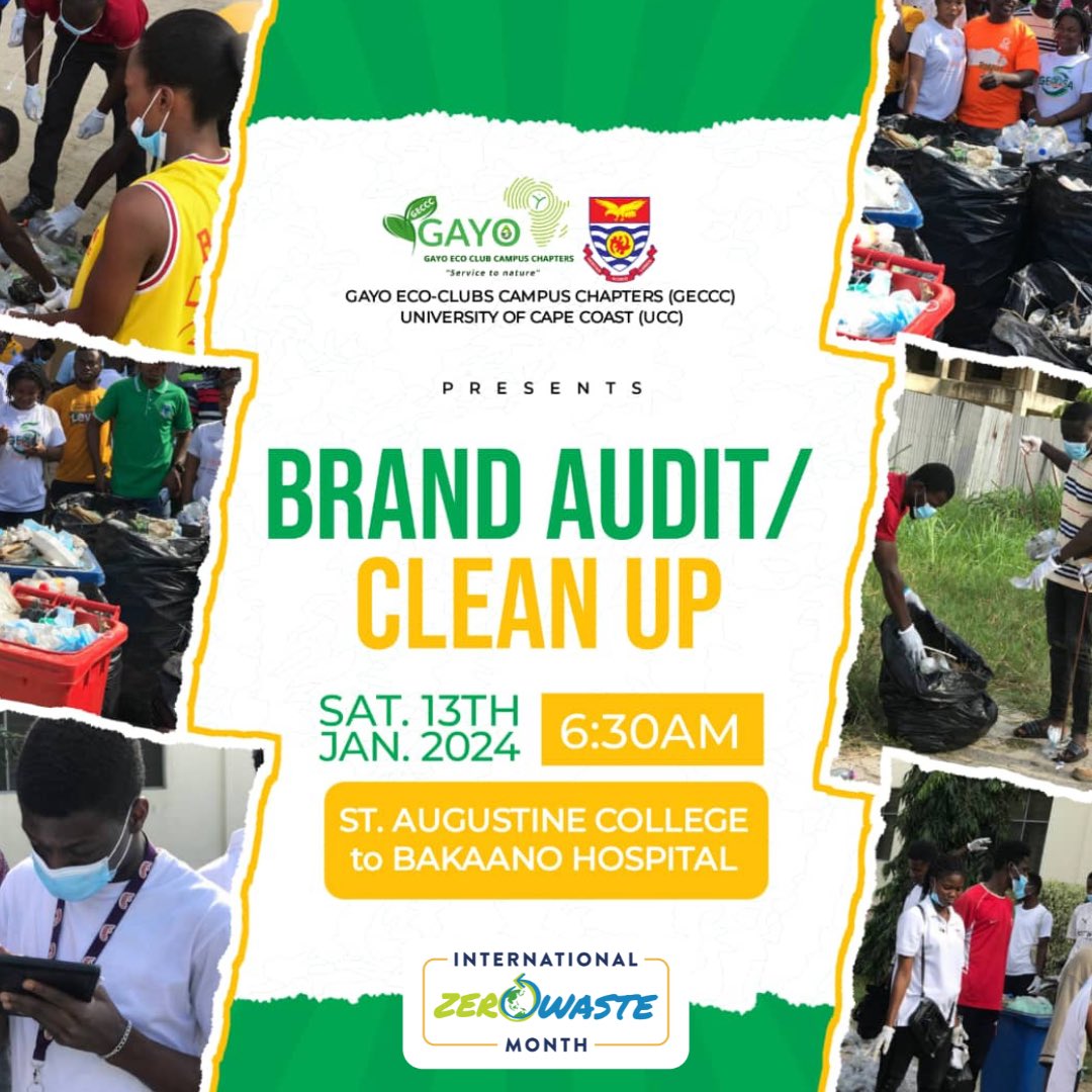 Join us this Saturday, Jan 13, 2024, for a community clean-up and brand audit in celebration of International Zero Waste Month. Let's correct the mess we've created and be part of the solution, not the problem! 

#ZeroWasteMonth #GoForZeroWaste  
#ZeroWasteZeroEmission