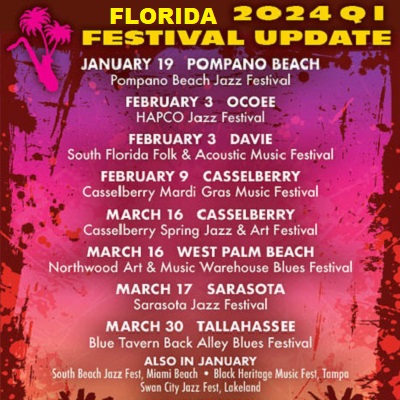 Florida Boosts Over 80 Upcoming #Jazz , #Blues , and Music Festivals and Live Music Daily Across the State. #JazzBluesFlorida  jazz-bluesflorida.blogspot.com/2024/01/florid…