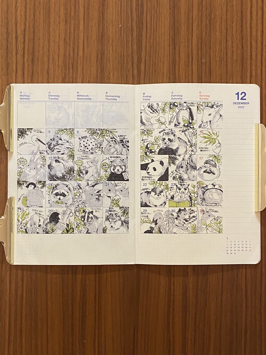 12月。やっと2023年を終えました。日々見守って頂いているおかげで、のんびりながら絵日記が続いています。今年もゆるゆる記録していきます〜。 