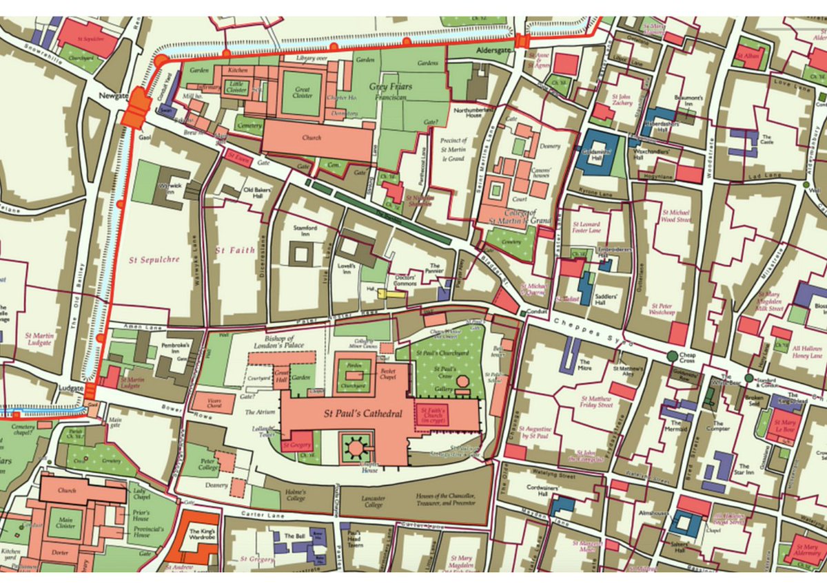 I bought a map of London 1520 in TNA shop. It should help with the difficulties I am having in pinning London cases onto the Star Chamber website online map.