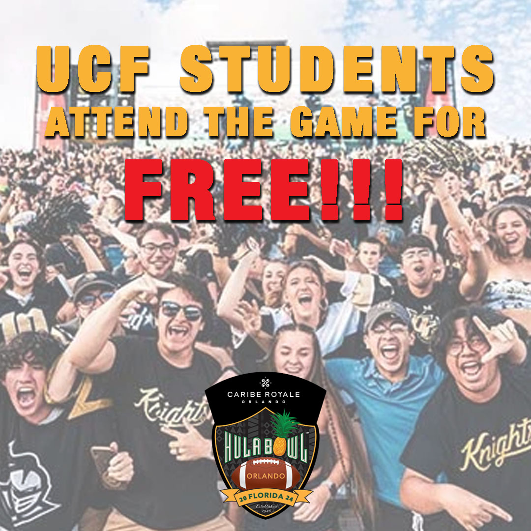 UCF Students can get into the @hula_Bowl for FREE! Come support your Knights! @johnrhysplumlee @lokahi_77 @Dolladrop3 @Double3way__ @jtown_8 @CoachGusMalzahn @UCF_Football @draftdiamonds loom.ly/Ze8rhi8