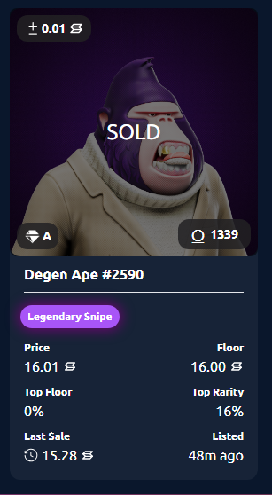 RubySolanaBot's tweet image. And there it goes! Nice Snipe