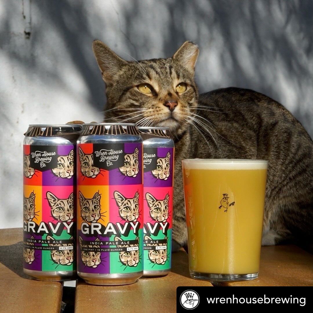 🚨 #beercat release alert 🚨 

GRAVY, a purrfect IPA in honor of <a href="/WrenHouseBrew/">Wren House Brewing</a> #brewerycat Gravy.

Available this Caturday (Jan 13th)