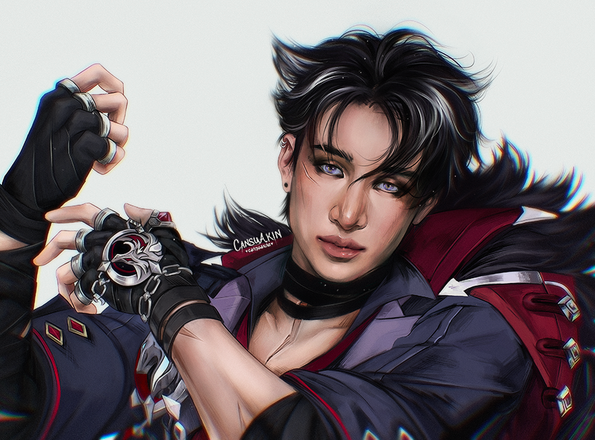 cansuaknd's tweet photo. bang chan  x wriothesley 
#skzfanart #genshinimpactfanart https://t.co/2HR34qW5x7