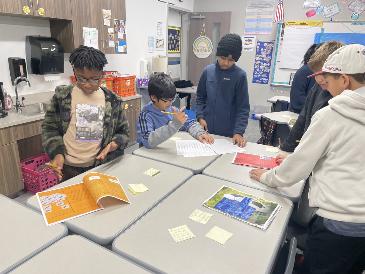 Ss shared a glow and grow when commenting on classmate’s magazines that featured the FIVE text structures with text features. What a sweet moment when Ss read their comments 🥰 We have such kind and honest kiddos! @LilyanaElem @ToriArning 🩵💛 #wearelegends #Legendary