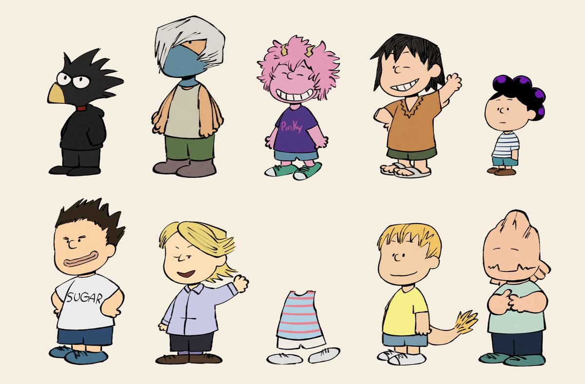 lyneriii's tweet image. My Hero Academia Peanuts 2/2