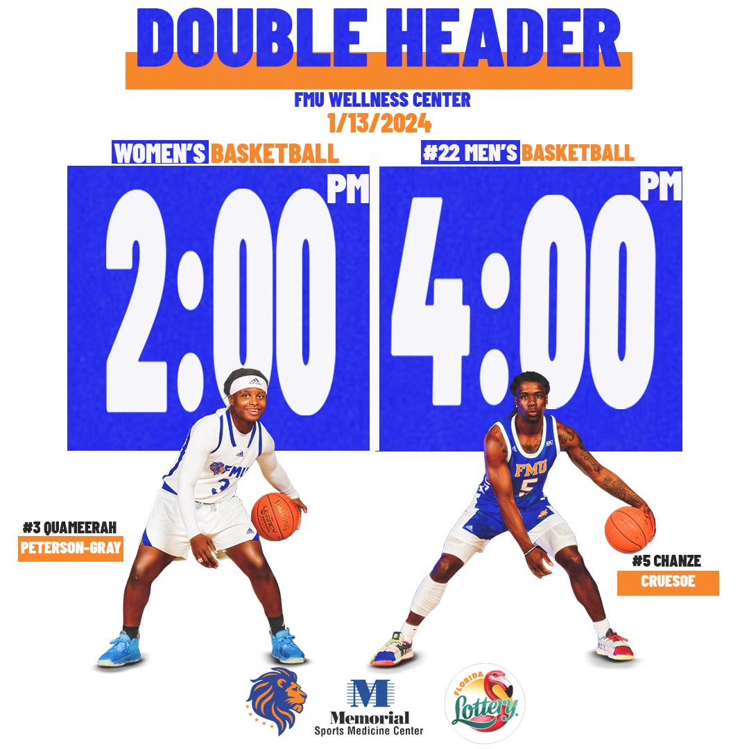 FMU Lions Athletics (@gofmulions) on Twitter photo LION NATION! We invite you 2 another home doubleheader as FMU WBB & No. 22 <a href="/FMU_MBB/">FMU Menโs Basketball</a> host <a href="/ccgaathletics/">Coastal Georgia Athletics</a> on Saturday @ 2 & 4 p.m. @ the FMU Wellness Center! SEE YOU TOMORROW!
<a href="/FLMemorialUniv/">Florida Memorial University</a>
#fmu #Lions #hbcu #doubleheader #wbb #mbb #letsgoLions #FloridaMemorial #naia #SUN ๐ฆ๐ LION NATION! We invite you 2 another home doubleheader as FMU WBB & No. 22 <a href="/FMU_MBB/">FMU Menโs Basketball</a> host <a href="/ccgaathletics/">Coastal Georgia Athletics</a> on Saturday @ 2 & 4 p.m. @ the FMU Wellness Center! SEE YOU TOMORROW!
<a href="/FLMemorialUniv/">Florida Memorial University</a>
#fmu #Lions #hbcu #doubleheader #wbb #mbb #letsgoLions #FloridaMemorial #naia #SUN ๐ฆ๐