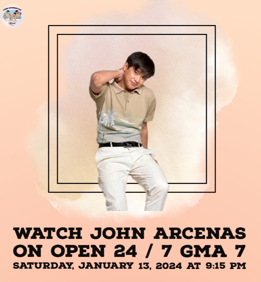 230113 [INFO]

Abangan niyo po si <a href="/iamjohnarcenas/">John Arcenas</a>  ngayong Sabado (January 13, 2024)  sa open 24/7, 9:15PM sa GMA 7

#JohnArcenas
