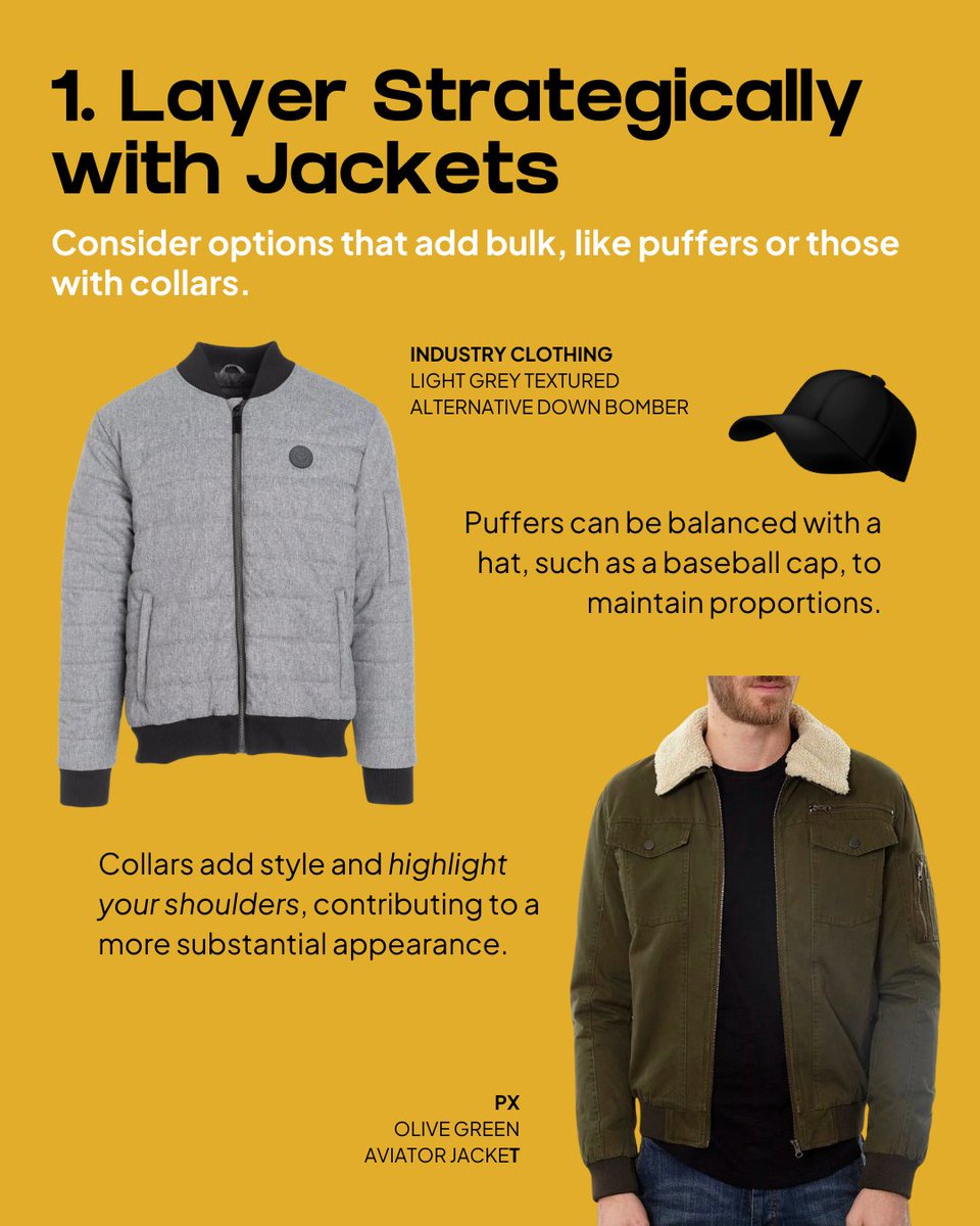 TaelorStyle's tweet image. #StyleHacks for you! Embrace your slim physique with confidence! Our stylists suggest plenty of ways to add some buff to your appearance.
Leverage your advantage on runway styles and break free from the slim-fit stereotype. Your unique built make your style stand out!