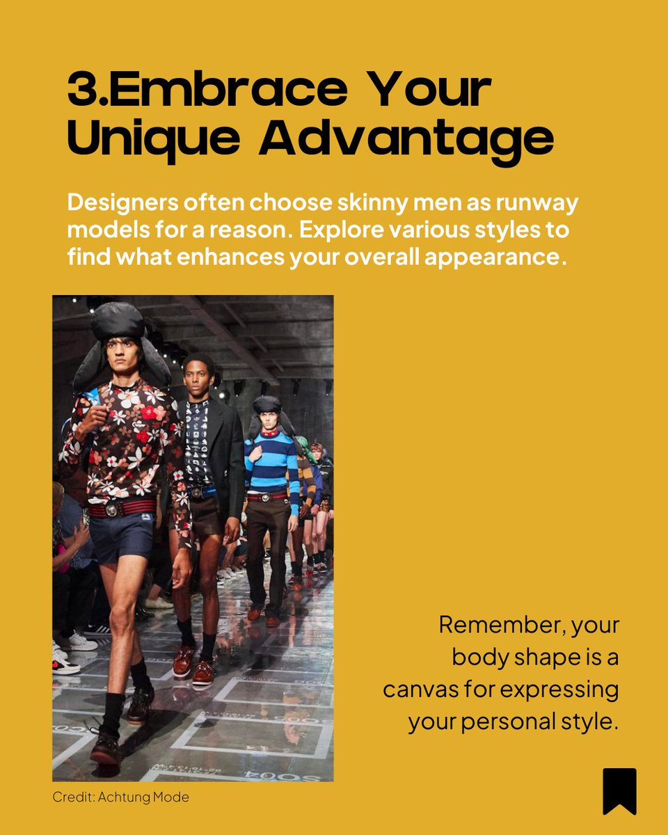 TaelorStyle's tweet image. #StyleHacks for you! Embrace your slim physique with confidence! Our stylists suggest plenty of ways to add some buff to your appearance.
Leverage your advantage on runway styles and break free from the slim-fit stereotype. Your unique built make your style stand out!